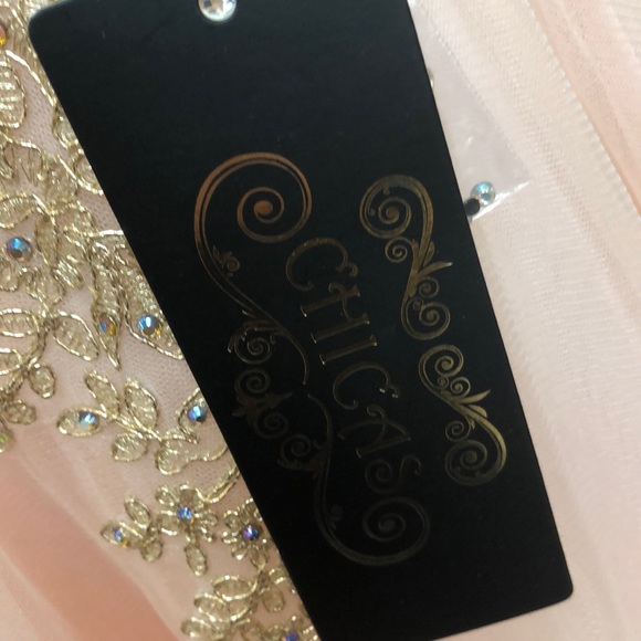 Rose prom dress with multi color rhinestones - Picture 7 of 8